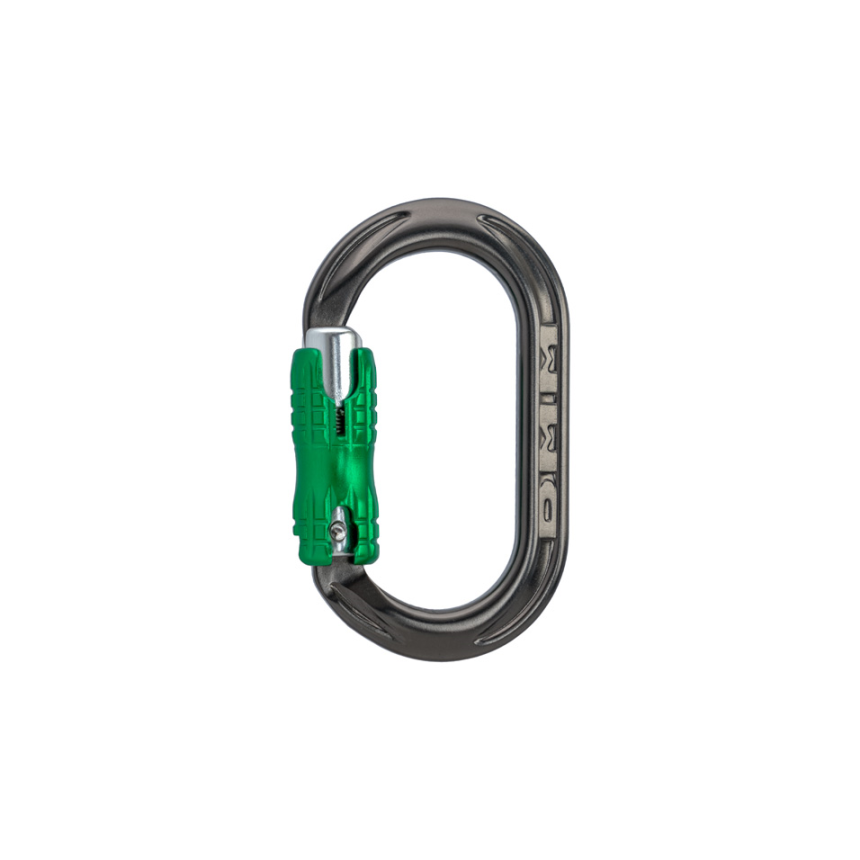 Materialkarabiner XSRE Locksafe grau/gr&amp;#252;n