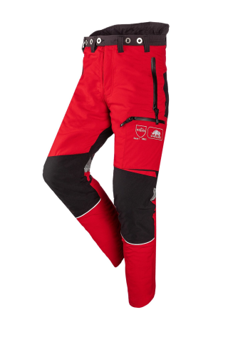 Schnittschutzhose Innovation, rot/grau, Gr. XL 