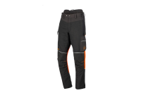 Schnittschutzhose Samourai, grau/orange/schwarz, Kurz, Gr. XS